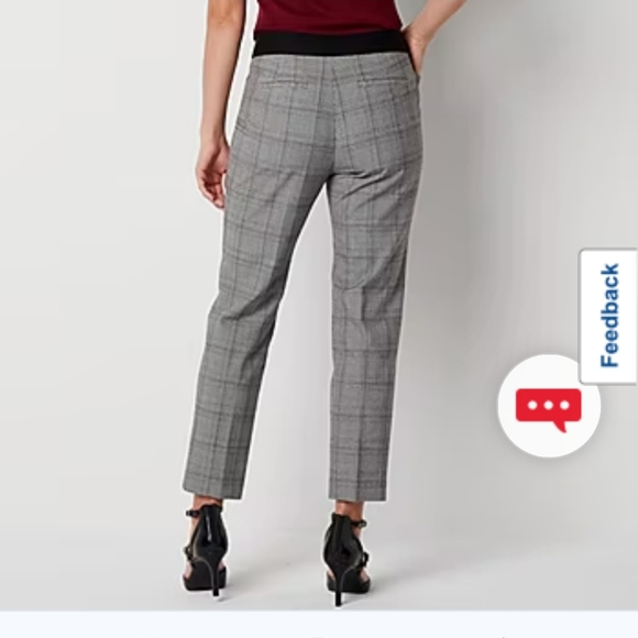 Liz Claiborne Audra Gray Plaid Pants - Picture 3 of 9